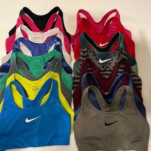 Size small nike dri fit sports bra bundle